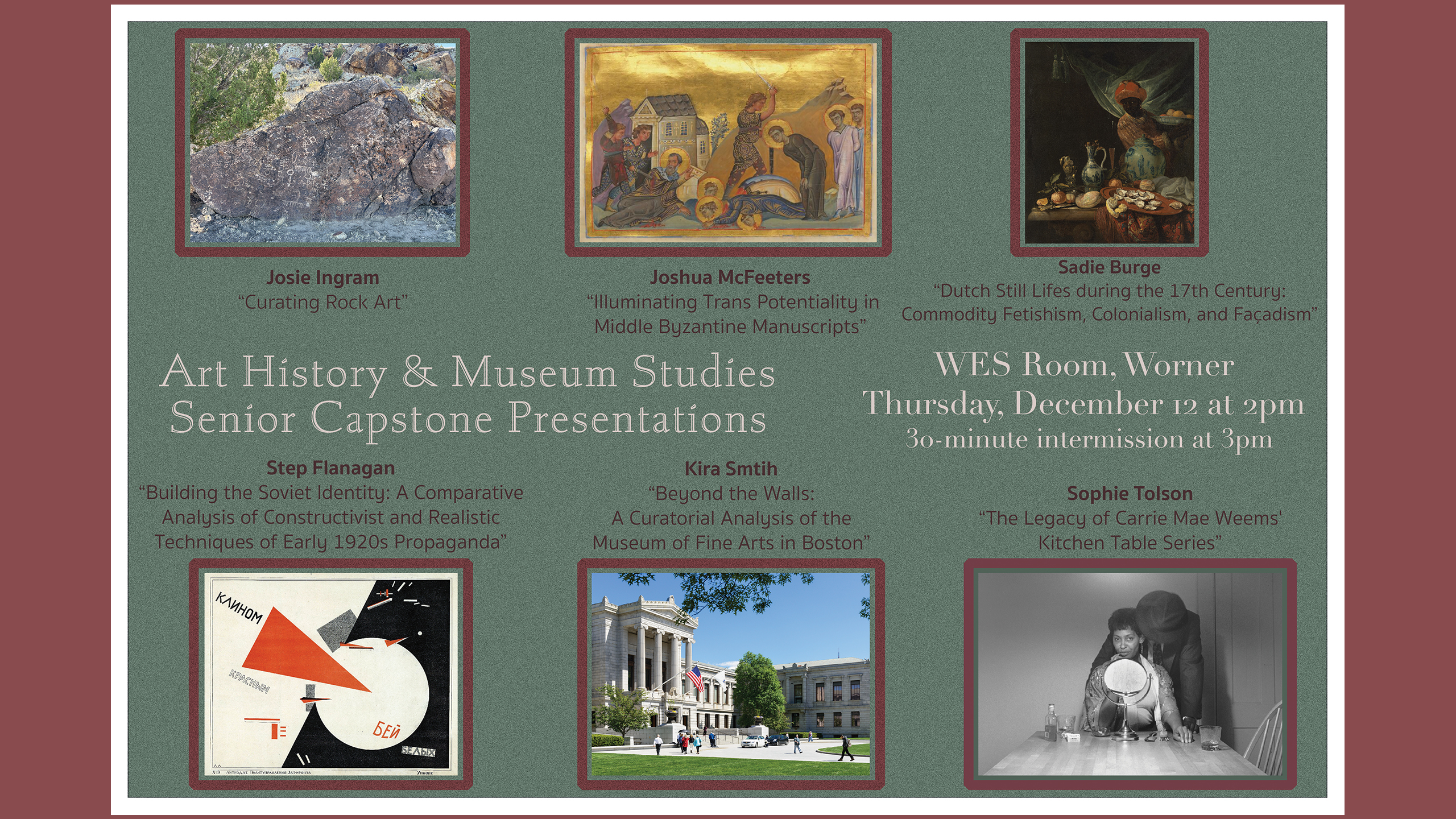 Art History and Museum Studies capstone poster