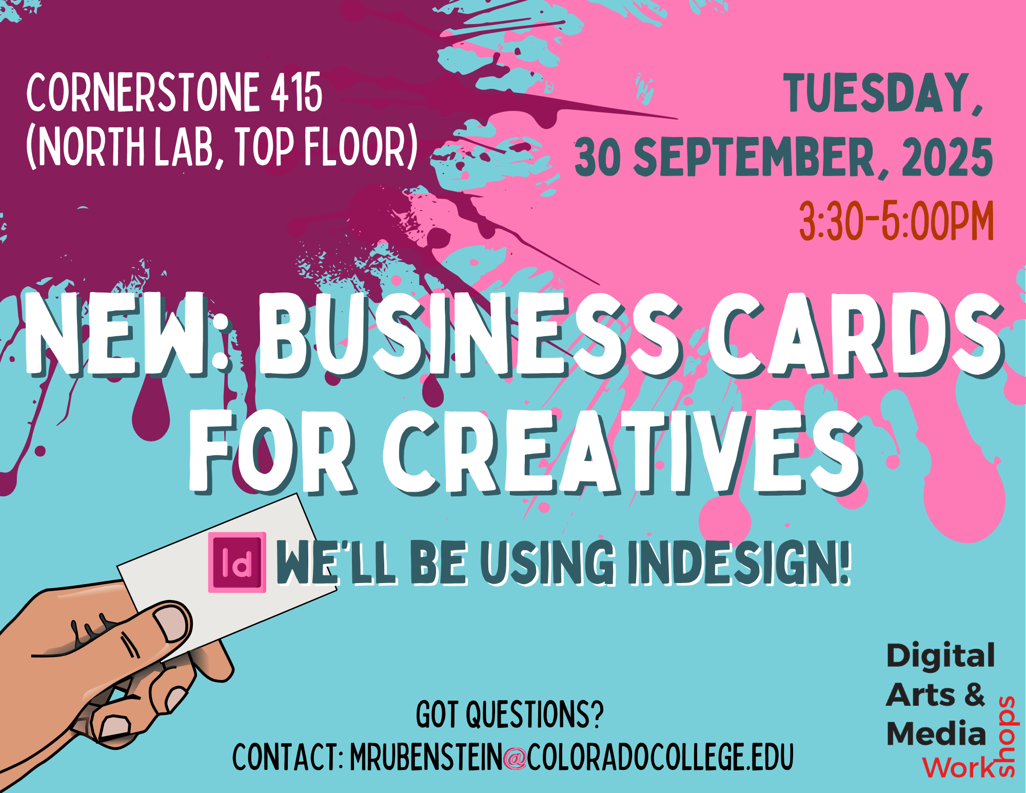 Business card workshop poster