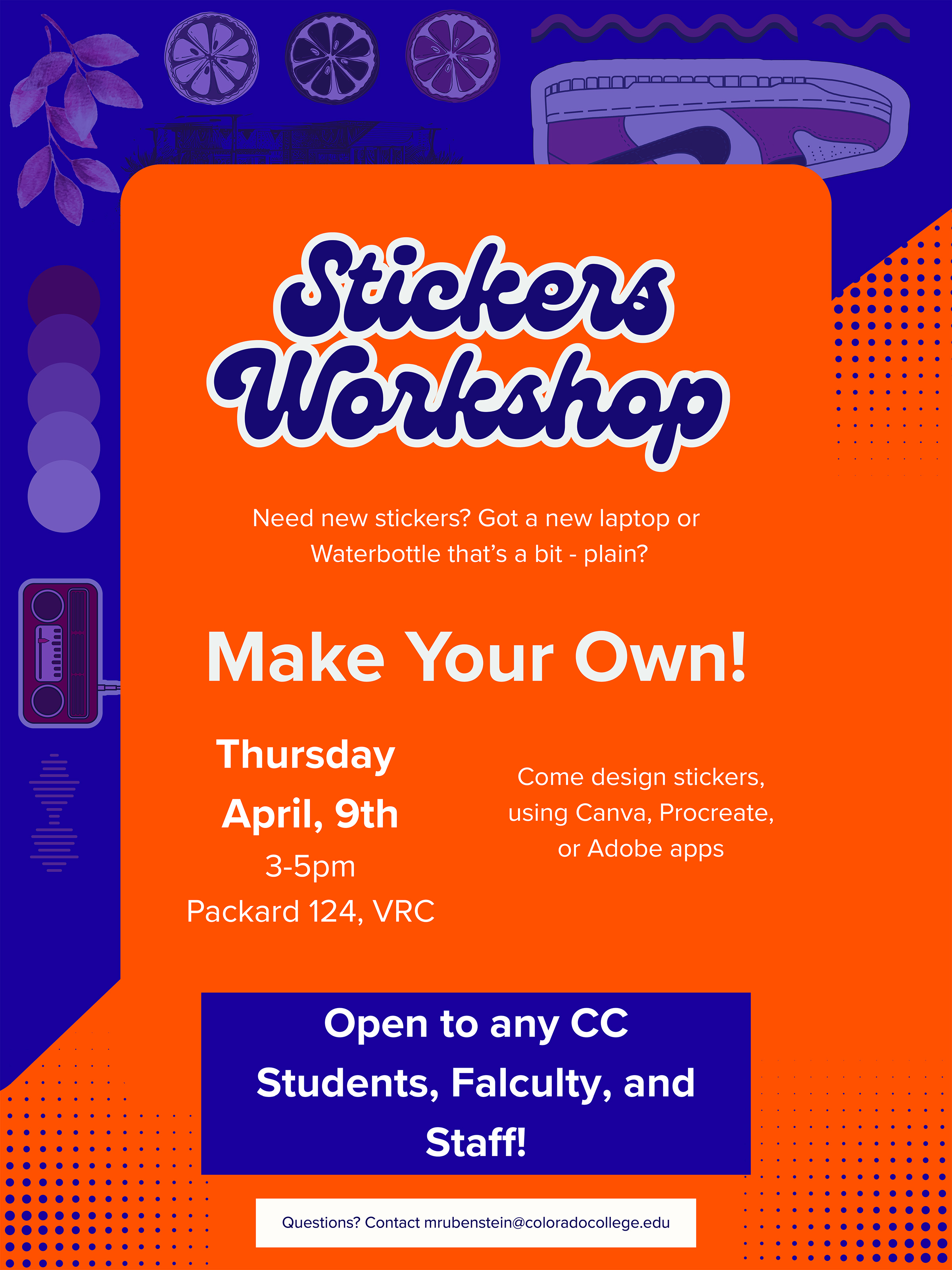Block 7 Stickers Workshop Poster