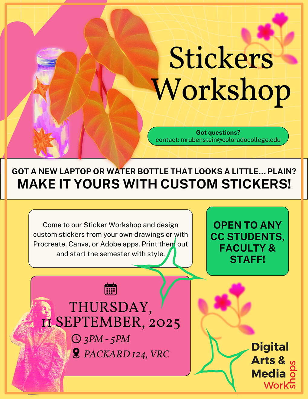 Block 1 Sticker Workshop poster