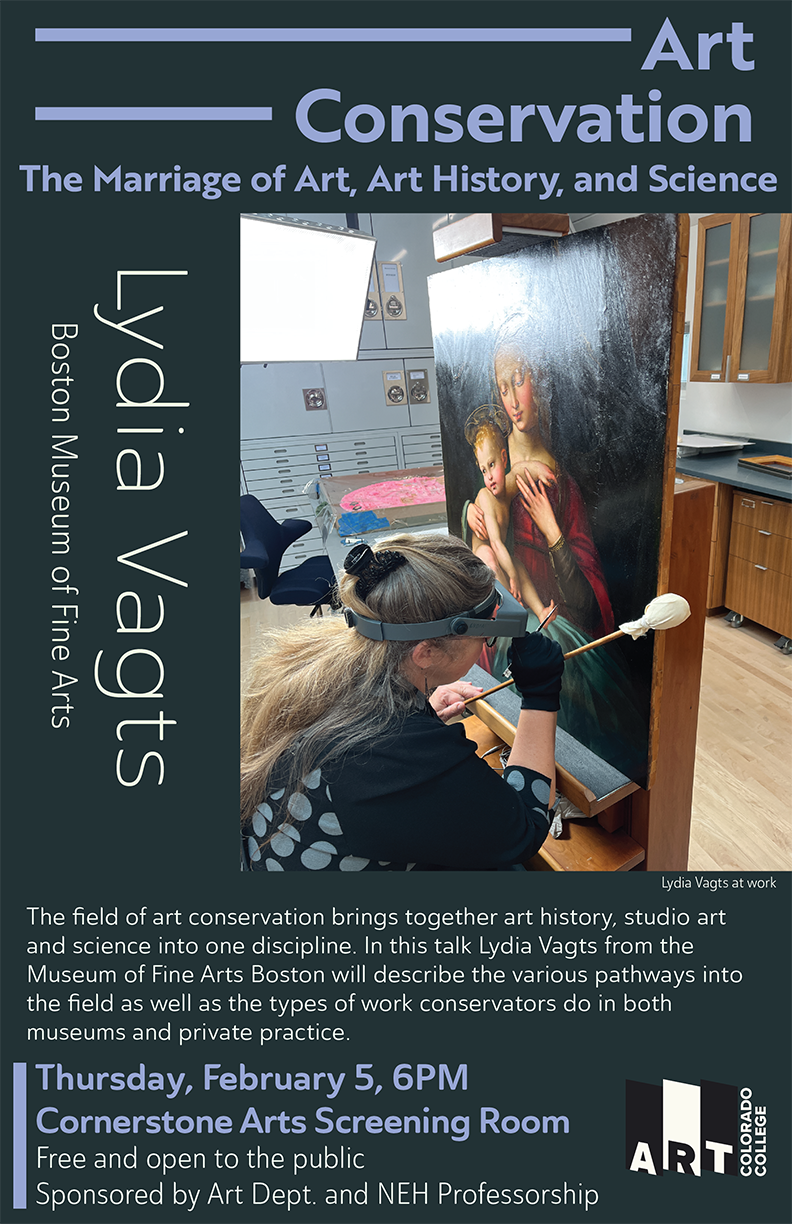 person leaning over a painted canvas