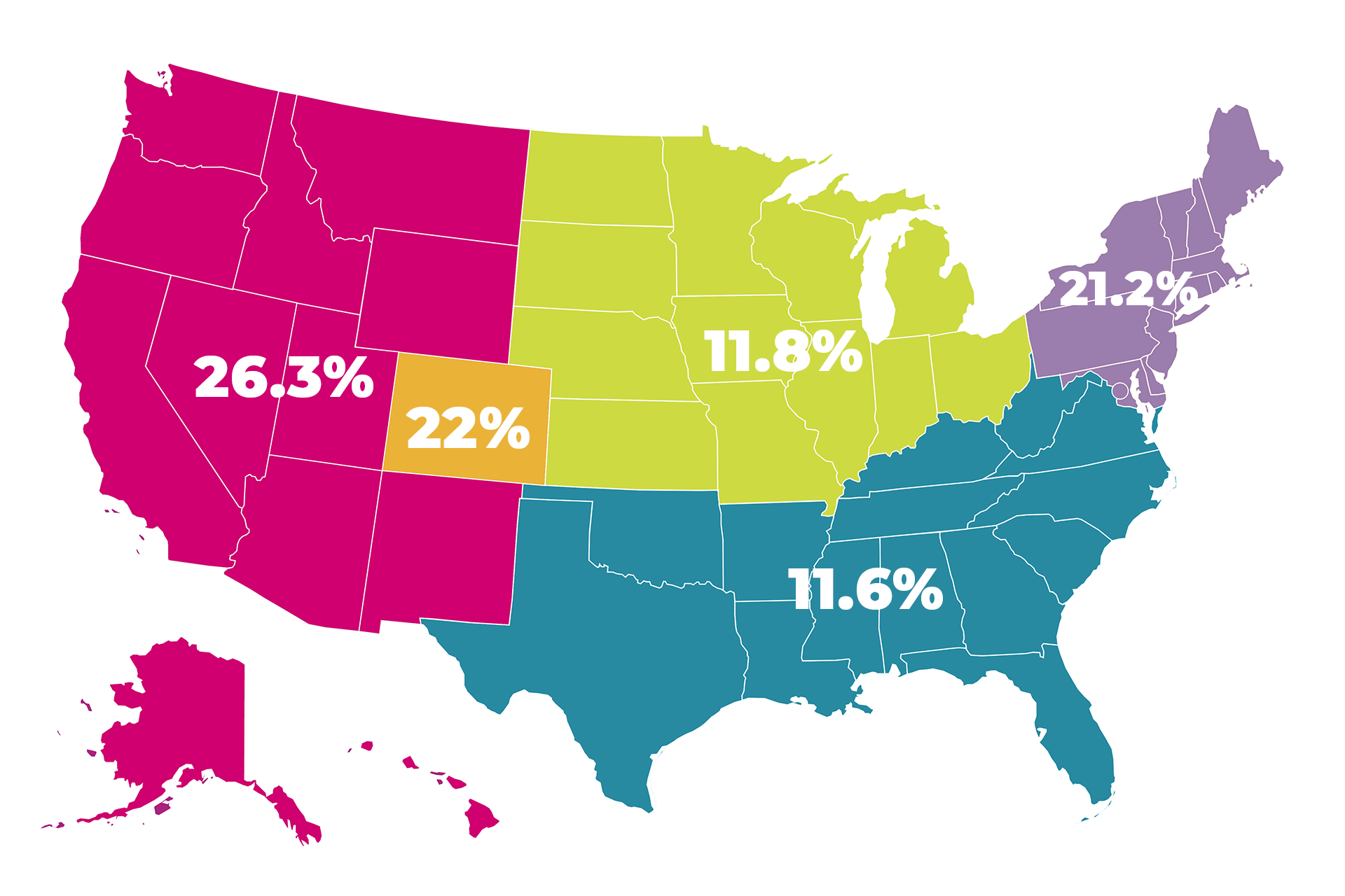 Home states and countries for Colorado College Class of 2030
