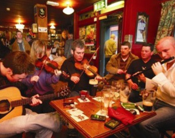 A session in an Irish pub