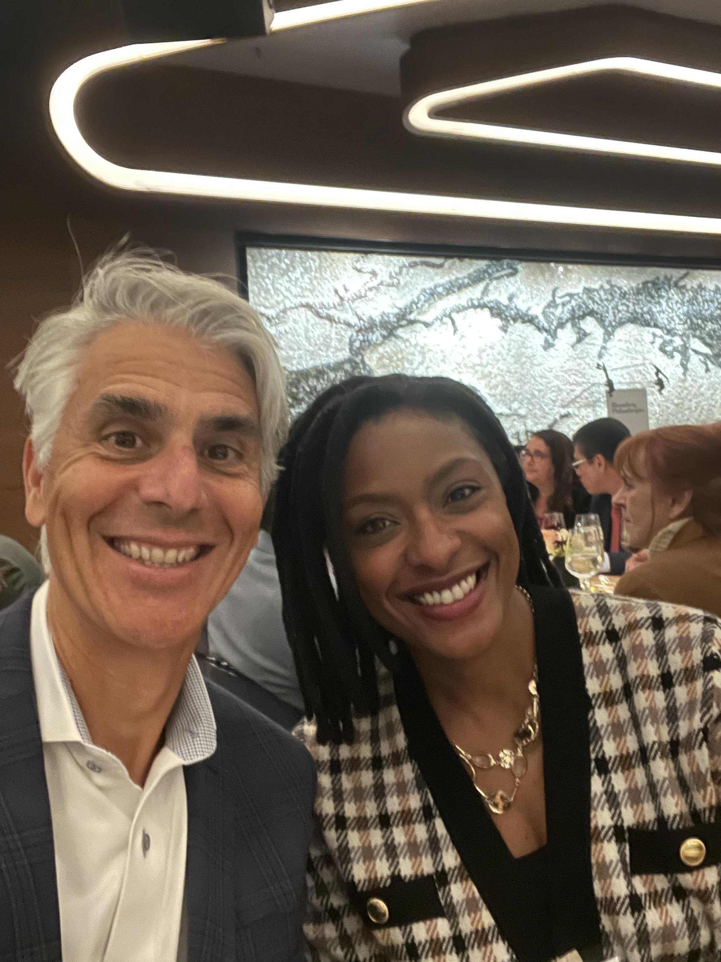 Manya posed with Occidental President