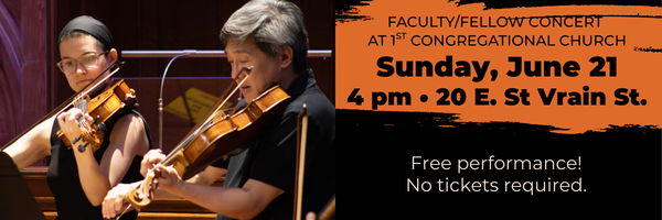 Faculty/Fellows Concert at 1st Congregational, 4 p.m. June 21